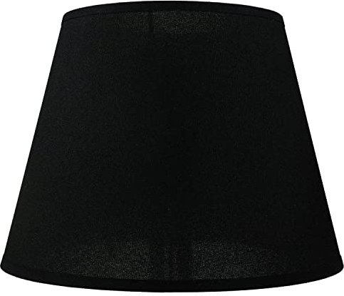 Lampenschirm Stoff für Tischleuchte Schwarz E14 konisch Ø 25 cm Textil Schirm für Tischlampe