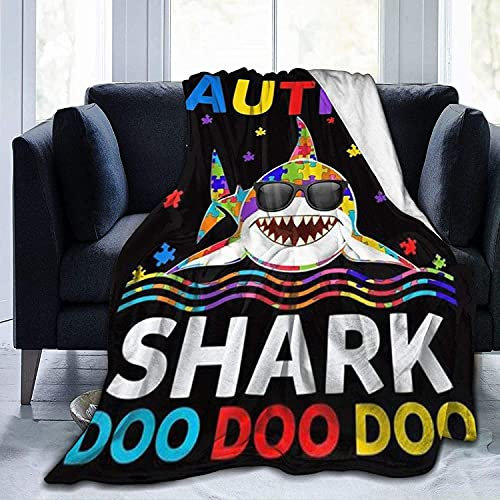 LOUJIN Flanell-Decke, Autismus, Hai-Decke, superweich, hautfreundlich, bequem, warm für Couch, Bett, 200 x 150 cm