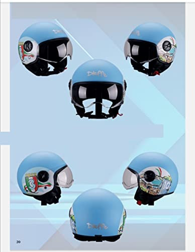 CASCO DEMIJET DIEFFE NAPOLI SCUDETTO (M (57 CM))