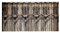 EXQUILEG Vorhang Schädel Stickerei Transparent Gardine Voile Scheibengardine Schwarz Küche Hohlstickereien Kurzgardine Halloween Dekoration Vorhang 150x52cm
