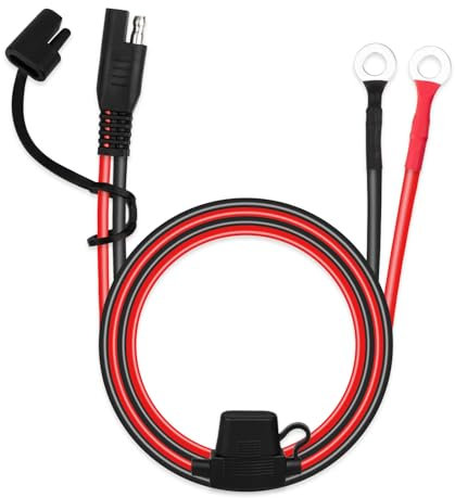 MENTBERY 5PCS SAE Extension Cable, 16AWG SAE Battery Connector, Ring Terminal Harness Accessory Cable