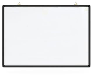 DLAZUM Hängendes, trocken abwischbares Whiteboard – einseitiges Schreiben, schwarzer Rahmen für Unterrichtstraining, Platz für Memo-Kalender (Größe: 45 x 60 cm) (80 x 100 cm)