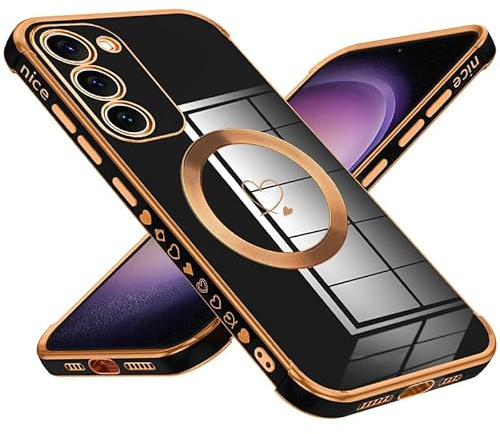 Keteen für Samsung Galaxy S20 FE Hülle für Magsafe, Magnetisch Handyhülle Samsung S20 FE Dünne Flexible TPU Silikon Galvanisierte Stoßfeste Kratzfest Schutzhülle Case für Samsung Galaxy S20 FE-Schwarz