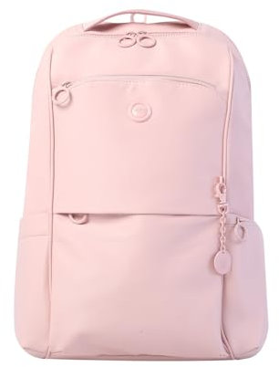 TOTTO - Mochila para Ordenador Portátil de 16 Pulgadas, Modelo Laila, Capacidad 23 L, 1 Compartimento, Bolsillos con Cremallera, Bolsillo Secreto, Bolsillo Botella, Correa para Maleta, Color Peachskin