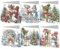 Starnearby DIY Diamond Painting Weihnachten 6 Stücke Weihnachten Karten Diamant Painting Geschenkkarte Handgefertigte Grußkarten Weihnachtskarte Strass Handwerk Grußkarte (Schneemänner)