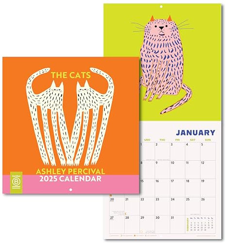 2025 The Cats LP Kalender von Ashley Percival (Monday Start)