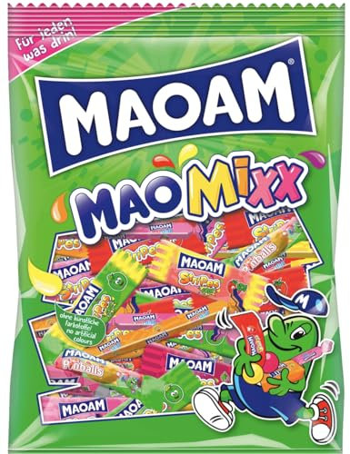 Maomixx, Assortiment de Bonbons Fruités à la Texture Croquante, 250g, Compatible avec Maoam