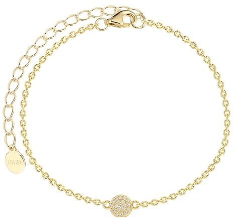 XENOX® POPPY GLITZ Armband - Damen Armband aus hochwertigem 925/- Sterlingsilber mit Anhänger und Zirkonia-Steinen