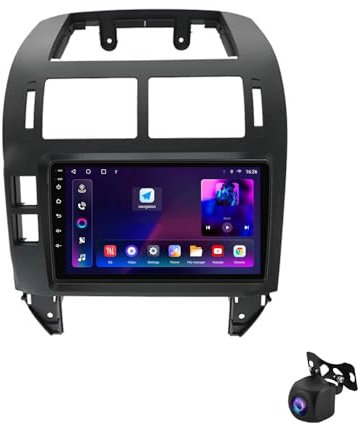 9 Pollici Android 12 Auto Stereo Radio 2 DIN per Volkswagen Polo Mk4 IV4 2004-2011 con - Senza fili Carplay & Android Auto - Lettore Multimediale -Split-Screen DSP luetooth Mani libere(A,XY6 8Core 2+3