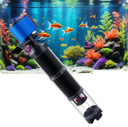 Filtro per Acquario, Filtro per Acquario da 35 W, Flusso Massimo 2500 l/h, Sollevamento Massimo 1,8 m, Ventosa Stabile e Funzionamento Silenzioso, miglioramento della qualità dell'Acqua