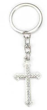 Edelstahl Schlüsselanhänger Mit Diamantbesetzten Kreuz, Auto Schlüsselanhänger, Ideal Als Geschenk Für Frauen, Mama, Freundinnen Oder Abschiedsgeschenk Für Freunde Und Kollegen, Mutmacher Geschenk