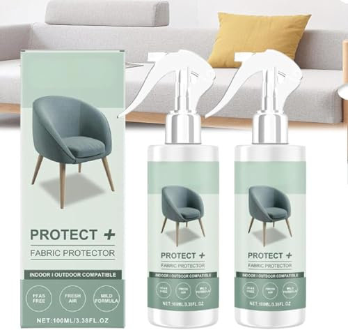 Multipurpose Protect+ Fabric Protector Spray, Home Essentials Upholstery Protection, Fabric Water Shield & Guard Spray, Long-Lasting Sofa & Furniture Stain Protection (2 Pcs)
