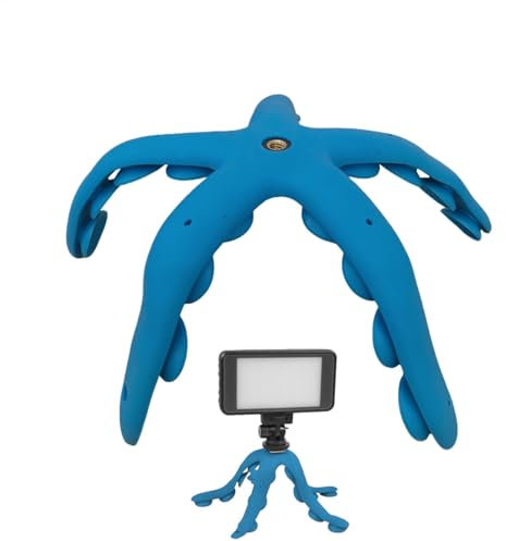 Soporte para Teléfono Octopus, Soporte De Tentáculo Flexible, Soporte De Ventosa De Tentáculos, Trípode De Tentáculo Flexible, Fácil De Usar, Portátil para Transmisión En V-ivo Y Vlogs Constantes