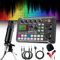 Live Sound Card with Dj Mixer Effects & Voice Changer,Professional Audio Mixer,F998 Live Sound Card Audio Mixer,LED Light Voice Changer Sound Card with Multiple Sound Effects (Set-B)