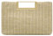 Milisente Pochette en cuir pour femme - Enveloppe de mariage - Pour soirée formelle - Avec poignée, Paille tannée