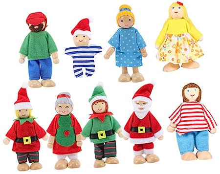 VICASKY 9St Puppe beruhigendes -Babyzubehör Cartoon-Fingerspielzeug doll Funny Toys für Familienrollenspiele Rollenspielzeug für die Familie PP Baumwolle