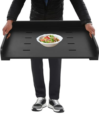 Stove Top Cover with Cooling Holes, Multifunctional Hob Covers for Gas Cookers, Durable Kitchen Tray for Countertop Protection and Storage, for Small Apartments, RV, Black