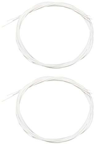 Reinscer 8 Pcs/Ensemble Piece de Rechange de Cordes D'Ukulele de Nylon Blanc pour 21 Pouces 23 Pouces 26 Pouces Instrument A Cordes