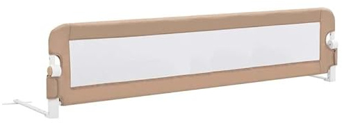 Eleganz Babygitter & Kindersicherung 180x42 cm - Sicherheitsgitter für Kleinkinder aus Polyester, Taupe - Schutzgitter für Bett, Tür & Treppe - Ideal für Eltern & Kindergärten