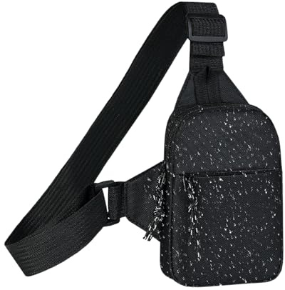 Umhängetasche Für Herren - Kleine Wasserdichte Mehrfachtasche,Schwarzer Umhängerucksack Brustbeutel | Für Reisen Camping Wandern Radfahren Jagen Outdoor Picknick Arbeit Schulausflug Geburtstag