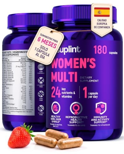 High Strength Multivitamin for Women – Women's Multivitamins – 180 Capsules | A-Z Vitamin Complex with Vitamin B6, Iron, Zinc & Vitex – 1 Capsule Daily – Energy, Immunity, Skin, Hair & Nails