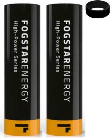3800mAh Rechargeable Cells 18mm X 65mm Gold Compatible With Fogstar Energy Works With Sub Ohm Kit No Nicotine (2-PACK)