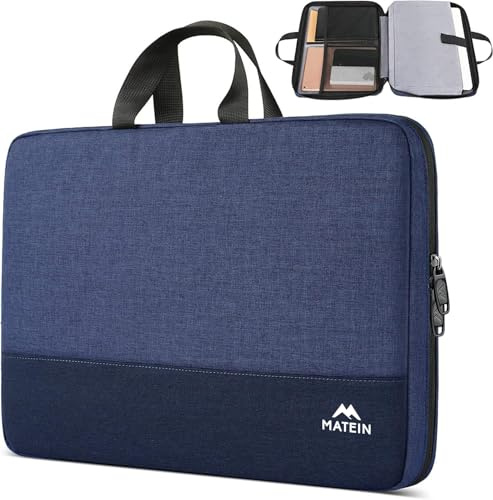 MATEIN Laptop Bag 15.6 Inch, TSA Laptop Case 15.6 Inch for Men, Dark Blue | Water Resistant Laptop Sleeve Compatible with Dell, Acer, ASUS, HP, Lenovo, MacBook Air/Pro M5 M4 M3 M2, Gift for Women Men