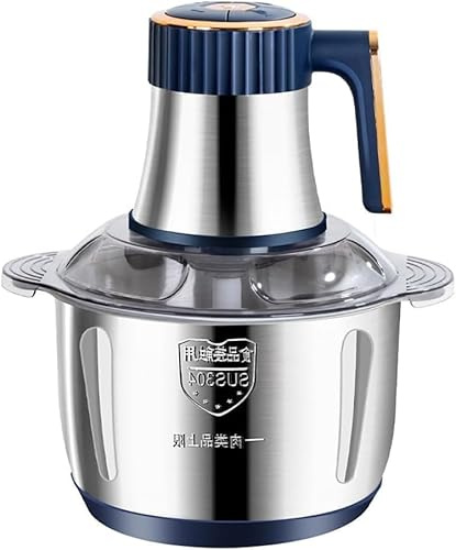 500W High-Power Food Processor with 5L Stainless Steel Bowl, Electric Meat Grinder & Vegetable Chopper, Multi-Function Kitchen Machine for Meat, Vegetables, Fruits and Nuts