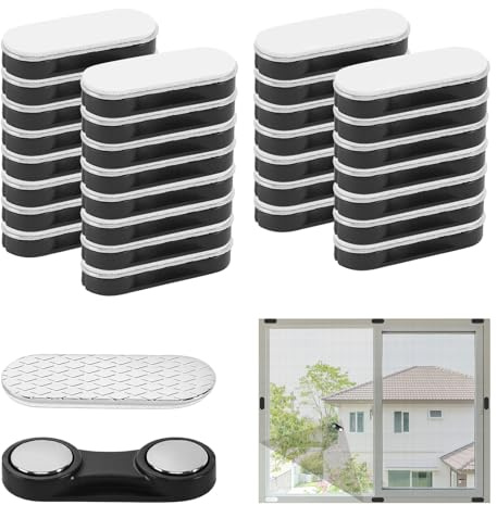 30 clip magnetiche per zanzariera autoadesive, per zanzariera, fai da te, per cucina, soggiorno, balcone