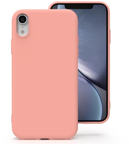 Zuvirelx Silicone Case for iPhone XR - Pink | Thin, Non-Slip, Soft Grip, Minimalist, Shockproof, Pocket-Friendly