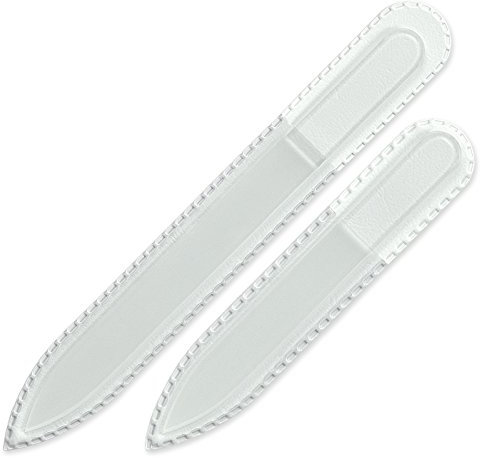 Mont Bleu Lot de 2 limes à ongles en verre - Lime en verre trempé fabriquée en République tchèque - Lime à ongles - particulièrement douce et agréable pour les ongles
