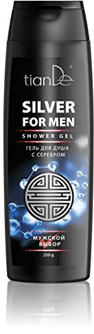 Gel Douche Avec de l'Argent Pour les Hommes, TIANDE 30133, 250ml, Fraîcheur Pour les Hommes Dynamiques
