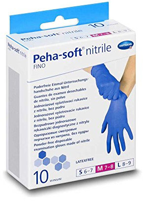 10x Hartmann Peha-Soft Nitrile Fino Einmal-Handschuhe Einweg pf Nitrilhandschuhe Minibox, S
