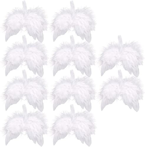10X Guardian Angel White Feather Wing Christmas Tree Decoration Hanging Ornament