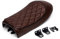 Triclicks Motorrad Sitz Sitzsattel Sitzbänke Sitze Sattel Retro Cafe Racer Sitzbezug Universal (Braun, Raute Muster konvexen Sitz)