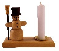 Rudolphs Schatzkiste Kerzenhalter Schneemann Natur HxBxT 7,5x10x3,5cm NEU Weihnachten Kerzenschmuck Tischschmuck Holzschmuck Holz Seiffen Erzgebirge Dekoration