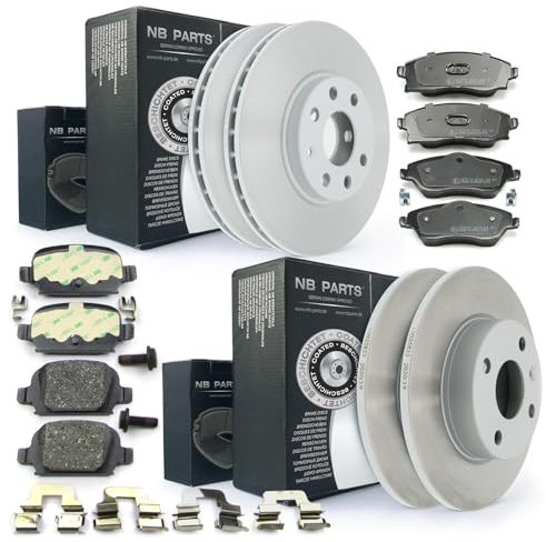 NB PARTS Bremsscheiben + Bremsbeläge vorne + hinten passend für Opel Corsa C Kasten Tigra TwinTop