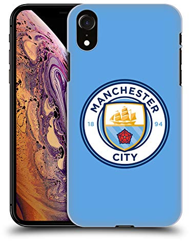 Head Case Designs Officially Licensed Manchester City Man City FC Blue Full Colour Badge Hard Back Case Compatible With Apple iPhone XR