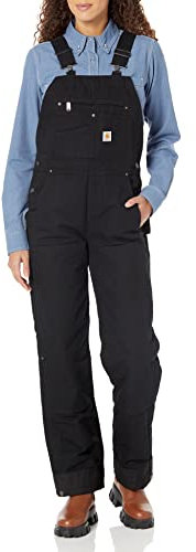 Carhartt Damen Quilt Lined Washed Duck Bib Overall Arbeitsanzug, schwarz, X-Small Hoch