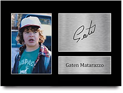 HWC Trading Gaten Matarazzo Strange Hawkins Thing Dustin Henderson Geschenke Gedrucktes Signiertes Autogramm Foto für Fans von Fernsehshows - A4