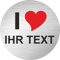 INDIGOS UG Aufkleber - Sticker - Autoaufkleber - I Love Individuell hochwertiger Edelstahllook - 80mm - personalisiert - JDM - Die Cut - OEM - Auto - Heckscheibe - aussenklebend rund