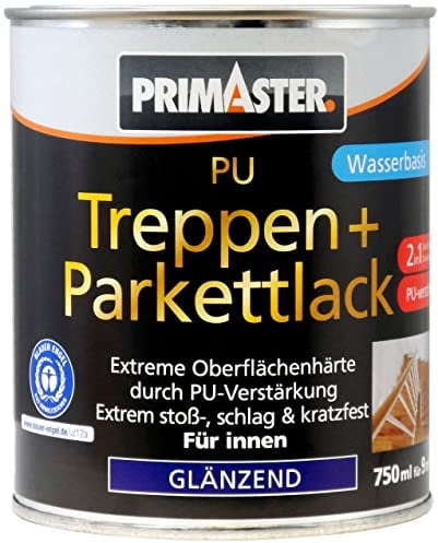 Primaster PU Treppen- und Parkettlack 2 in 1 750ml Farblos Glänzend Dielenlack