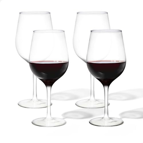 TOSSWARE 16oz Wine Glass Reserve Weinglas, Titan, 4-teiliges Set