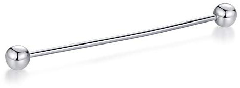 Honey Bear Collier bar de broches Cravate Clip pour hommes Chemise,mariage, fête, Business quotidien cadeau,argent (Balle Argent)
