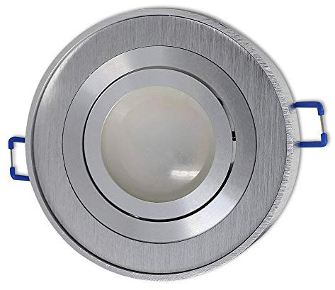 Trano Mini LED Aufbauleuchte Aufbaustrahler Edelstahl gebürstet kaltweiß 5 Watt - Deckenstrahler schwenkbar - Deckenspot zum Beispiel als Aufbau-Strahler oder Deckenlampe MR16 12V