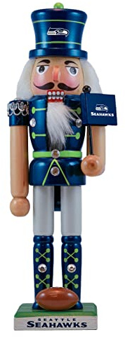 Masterpieces Game Day - NFL Seattle Seahawks - Team Painted Wood Nussknacker