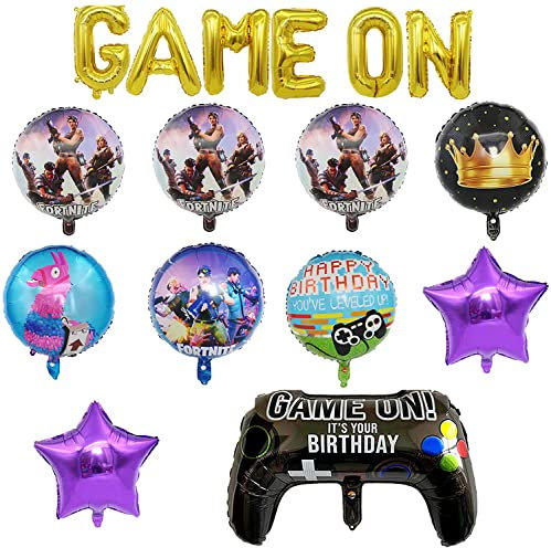 Party Supplies Gaming Birthday Decorations Gaming Balloons Gaming Birthday Banner Gaming Party Decorations Game On Banner Video Game Aluminum Balloon