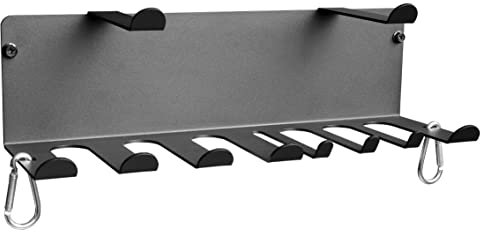 Lovind Widerstandsbänder-Rack, Wandhalterung, Heim-Gym-Ausrüstung, Aufbewahrungsregal für Widerstandsbänder, Springseile, Yogamatte, Schaumstoffrolle, Ketten, 41,9 cm, schwarz
