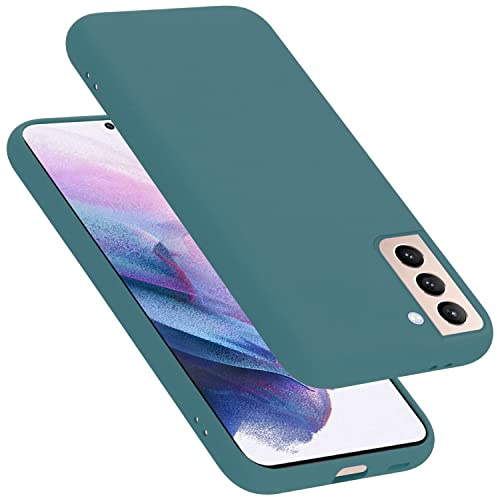 Cadorabo Hülle kompatibel mit Samsung Galaxy S21 Plus Hülle Silikon Handyhülle für Galaxy S21 Plus Case aus flüssigem Silikon- Kratzfeste und stoßfeste dünne TPU Schutzhülle - Liquid GRÜN