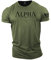 GYMTIER Spartan Forged - Alpha - Men's Gym T-Shirt Bodybuilding Training Workout Lifting Top Clothing, Green, M